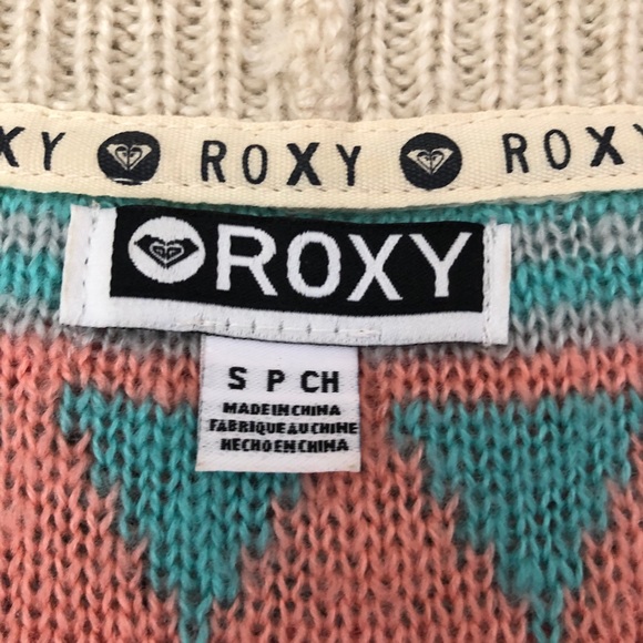 Roxy multicolor pink cardigan small - Picture 5 of 6